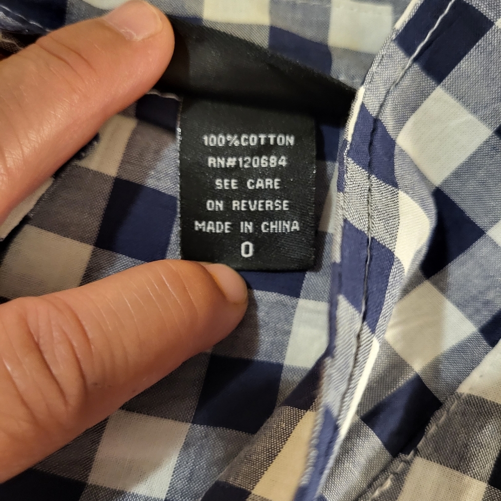 Torrid Navy Blue & White Plaid Buttons Up Blouse - Picture 10 of 12